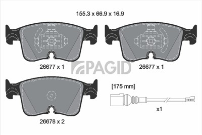 PAGID T4624N Číslo výrobce: 26677.