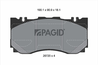 PAGID T4296N Číslo výrobce: 26720.