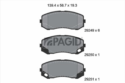 PAGID C7004N Číslo výrobce: 29249. EAN: 4007590370090.