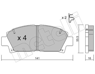METELLI 22-0166-0 Číslo výrobce: 21961. EAN: 8032747616543.