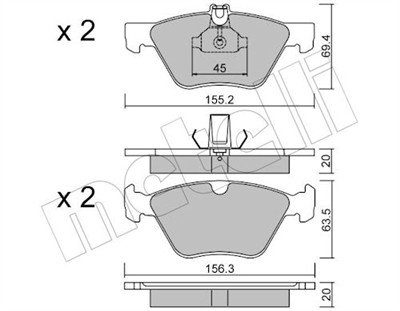 METELLI 22-0252-0 Číslo výrobce: 21670. EAN: 8032747618264.