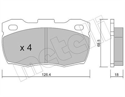 METELLI 22-0352-0 Číslo výrobce: D0671. EAN: 8032747620298.