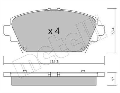 METELLI 22-0464-0 Číslo výrobce: 23094. EAN: 8032747621851.