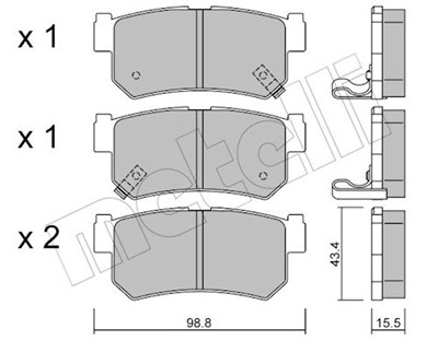 METELLI 22-0519-0 Číslo výrobce: 23673. EAN: 8032747622438.
