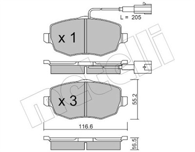 METELLI 22-0528-1 Číslo výrobce: 24073. EAN: 8032747622537.