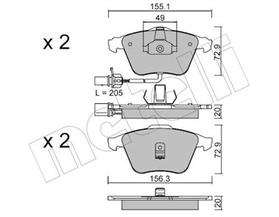 METELLI 22-0549-0 Číslo výrobce: 23762. EAN: 8032747622841.