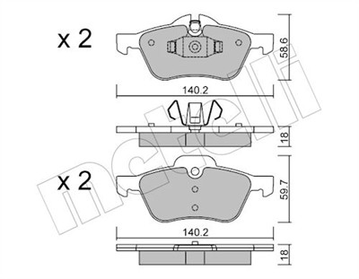 METELLI 22-0555-0 Číslo výrobce: 23281. EAN: 8032747622995.