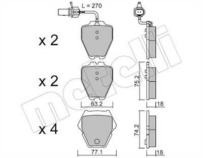 METELLI 22-0774-1 Číslo výrobce: 23119. EAN: 8032747626351.