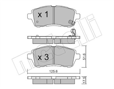 METELLI 22-0793-0 Číslo výrobce: 24283. EAN: 8032747626573.