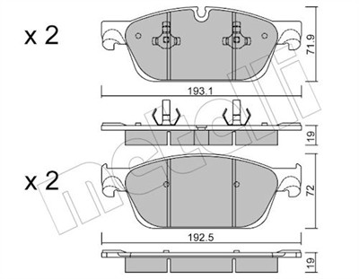 METELLI 22-0967-0 Číslo výrobce: 25531. EAN: 8032747137611.