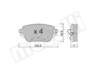 METELLI 22-1195-0 Číslo výrobce: 22986. EAN: 8032747342374.