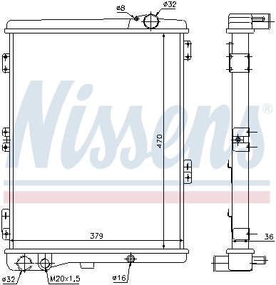 NISSENS 604411 Číslo výrobce: 376711274. EAN: 5707286191617.
