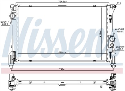 NISSENS 606453 Číslo výrobce: 376747551. EAN: 5707286438644.