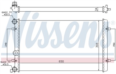 NISSENS 65011 Číslo výrobce: 376727791. EAN: 5707286221147.