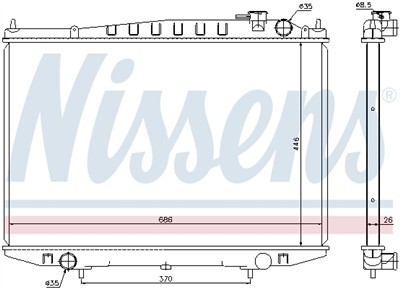 NISSENS 67356 Číslo výrobce: 376795074. EAN: 5707286227903.
