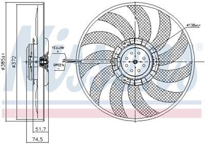 NISSENS 85743 Číslo výrobce: 351038361. EAN: 5707286386464.