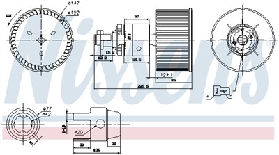 NISSENS 87149 Číslo výrobce: 009159031. EAN: 5707286387195.