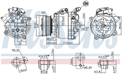 NISSENS 890666 Číslo výrobce: AKS200A413G. EAN: 5707286467507.