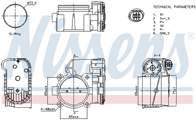 NISSENS 955069 Číslo výrobce: DVE5C. EAN: 5707286547094.