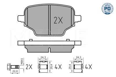MEYLE 025 207 6417/PD Číslo výrobce: MBP1894PD. EAN: 4040074323519.