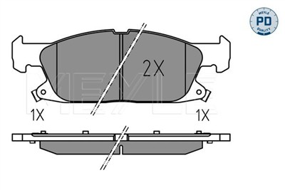 MEYLE 025 224 1219 Číslo výrobce: MBP1834. EAN: 4040074296592.