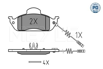 MEYLE 025 231 9317/PD Číslo výrobce: MBP0784PD. EAN: 4040074138526.