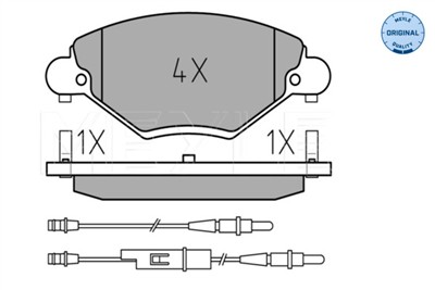 MEYLE 025 232 7717/W Číslo výrobce: MBP0308. EAN: 4040074062838.