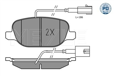 MEYLE 025 238 1118/PD Číslo výrobce: MBP1715PD. EAN: 4040074223833.