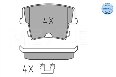 MEYLE 025 241 6318 Číslo výrobce: MBP1252. EAN: 4040074151570.
