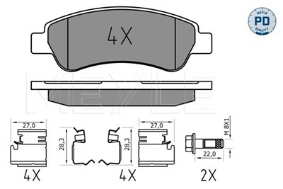 MEYLE 025 244 6519/PD Číslo výrobce: MBP0596PD. EAN: 4040074137444.