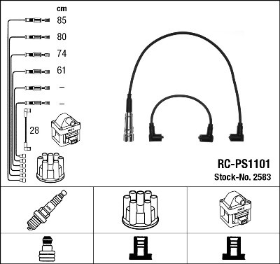 NGK 2583 Číslo výrobce: RC-PS1101. EAN: 87295025833.