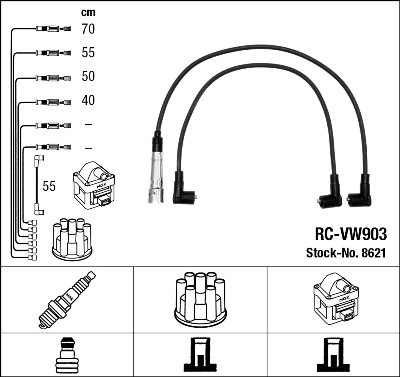 NGK 8621 Číslo výrobce: RC-VW903. EAN: 87295086216.