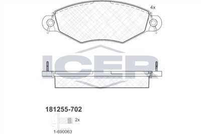 ICER 181255-702 Číslo výrobce: 23205. EAN: 8424073058034.