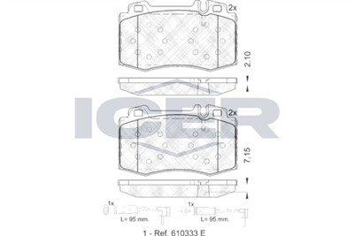 ICER 181389-203 Číslo výrobce: 23045. EAN: 8424073084651.