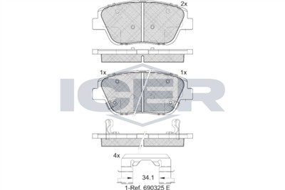 ICER 182136 Číslo výrobce: 25116. EAN: 8424073107671.