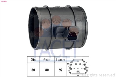 FACET 10.1438 Číslo výrobce: KW 491 438. EAN: 8012510034385.