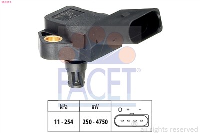 FACET 10.3112 Číslo výrobce: KW 493 112. EAN: 8012510016787.