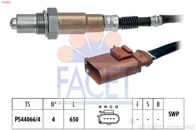 FACET 10.8057 Číslo výrobce: KW 498 057. EAN: 8012510012000.