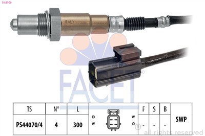FACET 10.8106 Číslo výrobce: KW 498 106. EAN: 8012510034750.