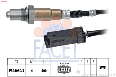 FACET 10.8196 Číslo výrobce: KW 498 196. EAN: 8012510048641.