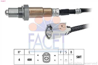 FACET 10.8217 Číslo výrobce: KW 498 217. EAN: 8012510068809.