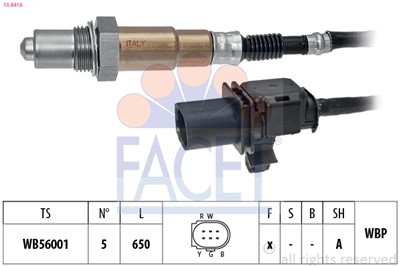 FACET 10.8416 Číslo výrobce: KW 498 416. EAN: 8012510031773.