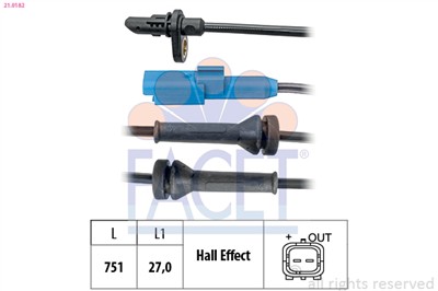 FACET 21.0182 Číslo výrobce: KW 460 182. EAN: 8012510061251.