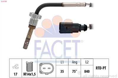 FACET 22.0184 Číslo výrobce: KW 422 184. EAN: 8012510060575.