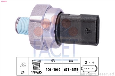FACET 25.0016 Číslo výrobce: KW 480 016. EAN: 8012510073841.