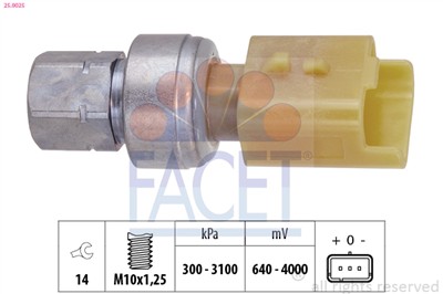 FACET 25.0025 Číslo výrobce: KW 480 025. EAN: 8012510303450.