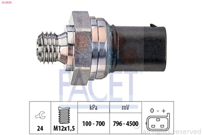 FACET 25.0028 Číslo výrobce: KW 480 028. EAN: 8012510303429.