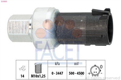FACET 25.0030 Číslo výrobce: KW 480 030. EAN: 8012510304327.