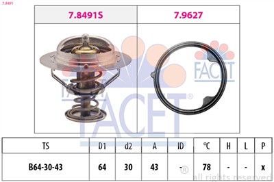 FACET 7.8491 Číslo výrobce: EPS 1.880.491. EAN: 8012510089774.