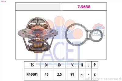 FACET 7.8524 Číslo výrobce: EPS 1.880.524. EAN: 8012510090800.